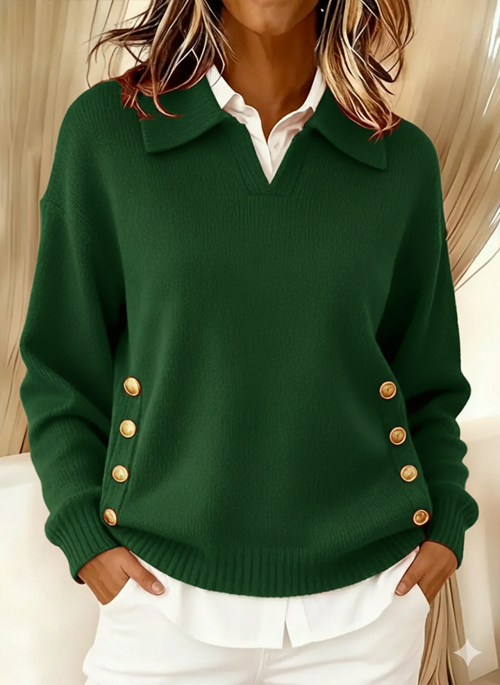 Felicia | V-Neck Sweater with Collar