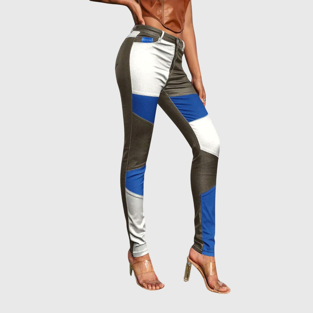 Viviana | Tube Pants with Color Block Pattern