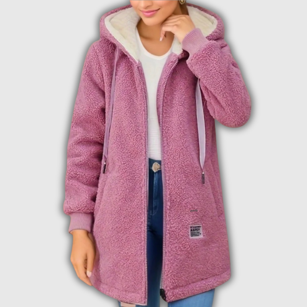 Diana | Cozy Hooded Teddy Jacket