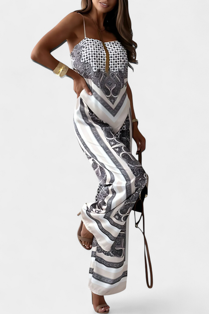 Adelina Paisley Set: Bandeau Top and Wide-Leg Pants