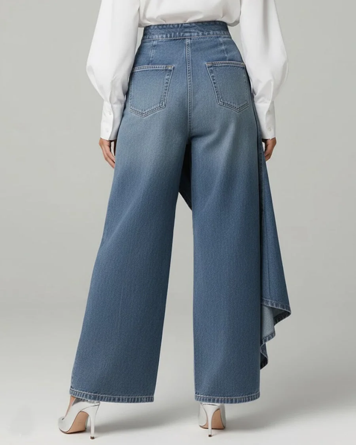 Dorotea | Wrap-Style Denim Pants
