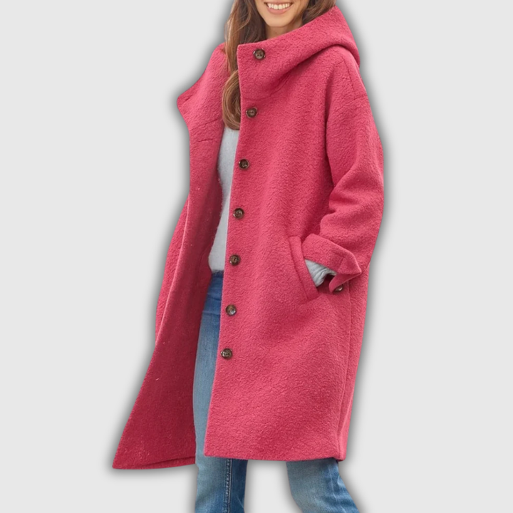 Giada | Long Hooded Button-Front Coat