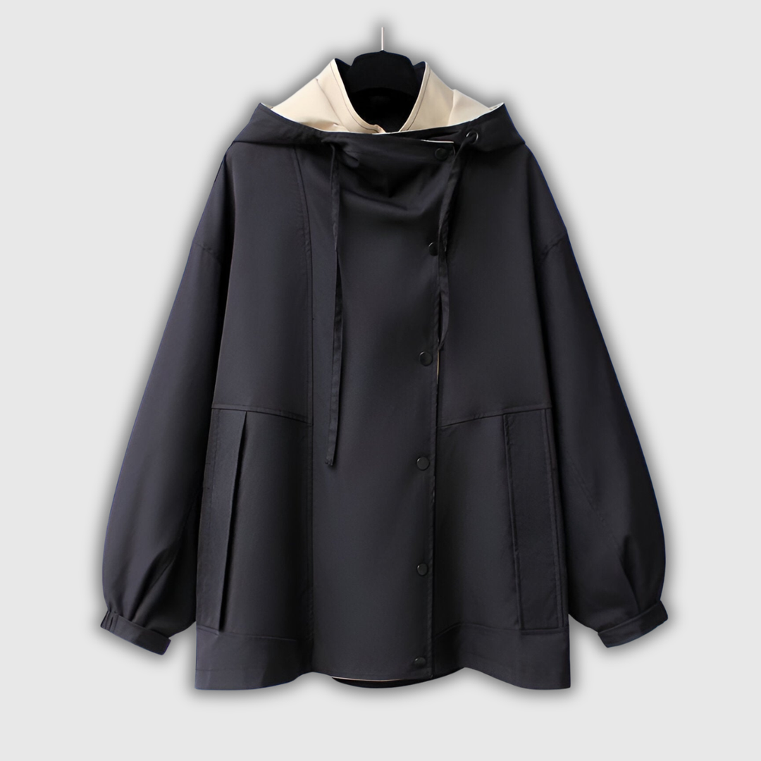 Delfina | Two-Tone Windbreaker with Stand Collar