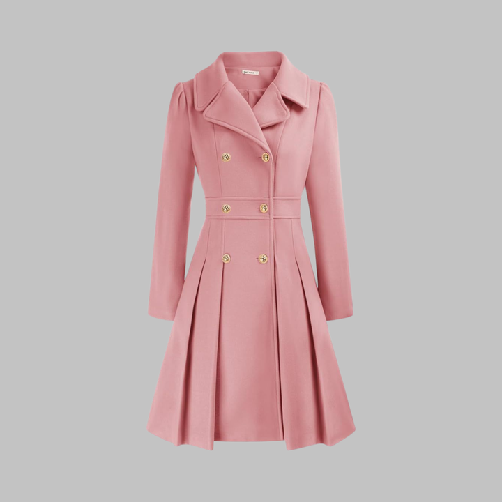 Priscilla - Elegant Double-Breasted Long-Sleeve Coat