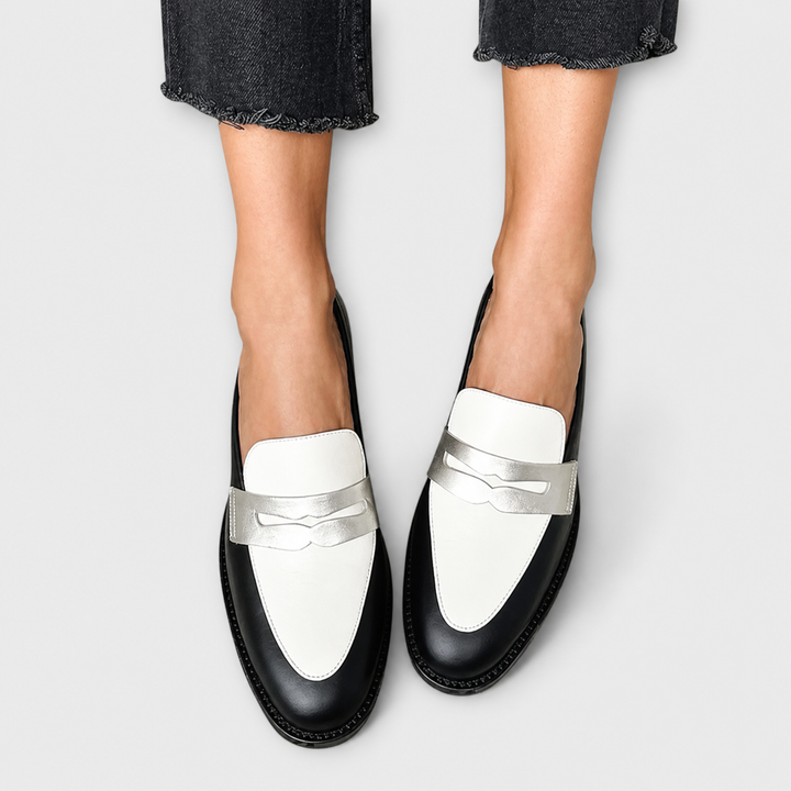 Tiziana | Metallic Black Loafers