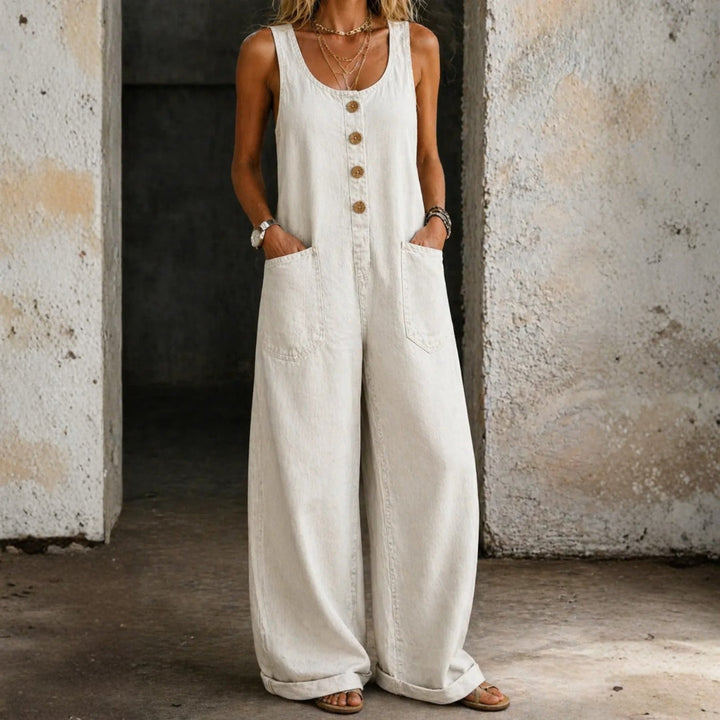 Rosalia | Vintage-Wash Cotton Denim Overalls