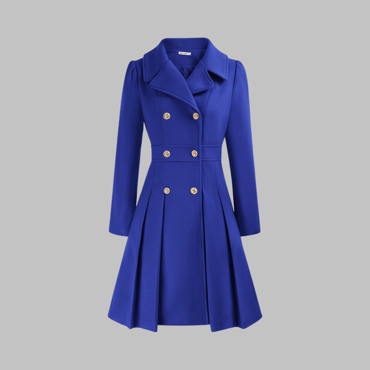 Priscilla - Elegant Double-Breasted Long-Sleeve Coat