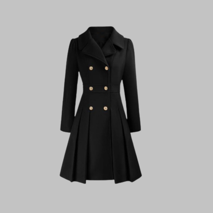 Priscilla - Elegant Double-Breasted Long-Sleeve Coat