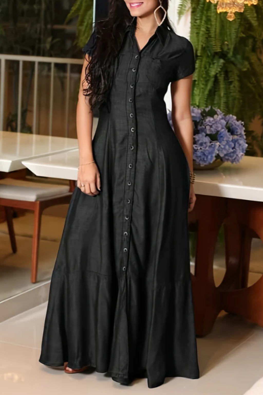 Diletta | Long Denim Dress