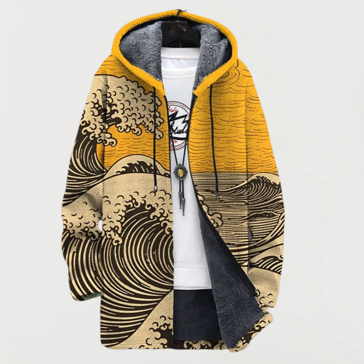 Annamaria | Wave-Design Hooded Cardigan