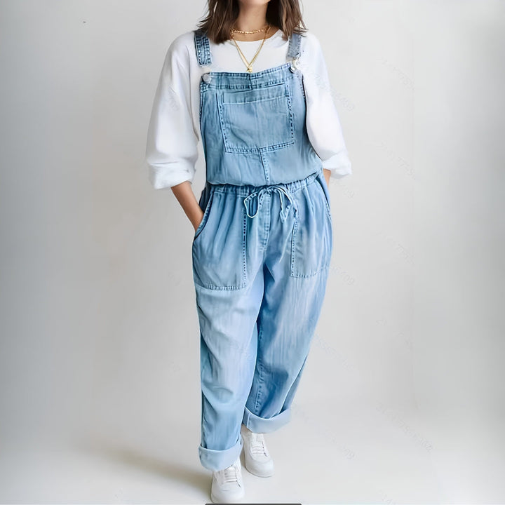 Paola | Relaxed Denim Jumpsuit