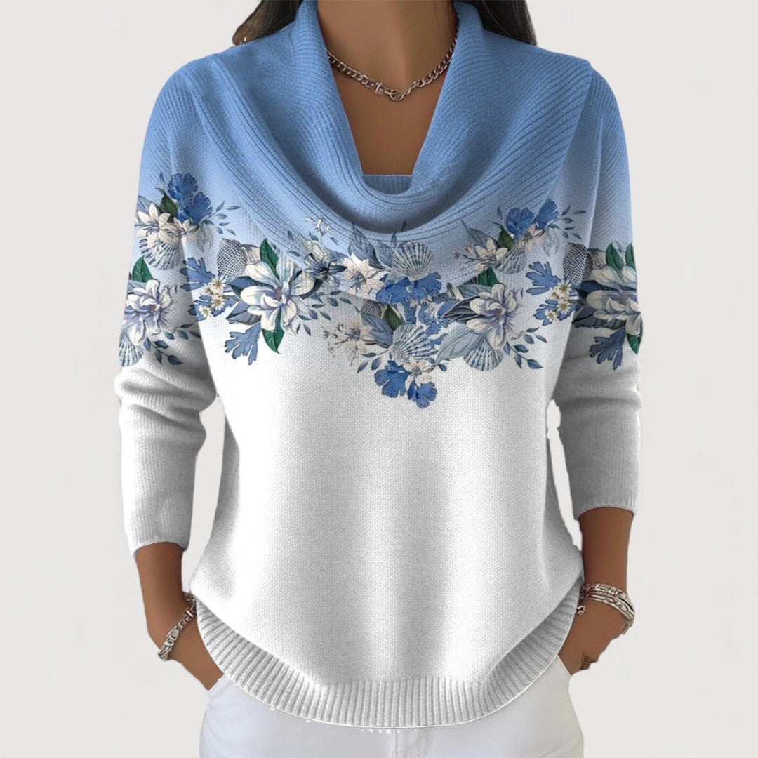 Dorotea | Floral Turtleneck Sweater