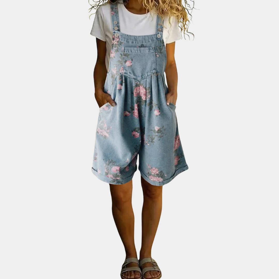Beatrice | Floral Denim Jumpsuit