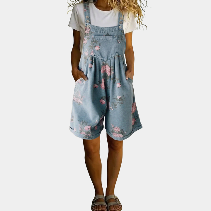 Beatrice | Floral Denim Jumpsuit