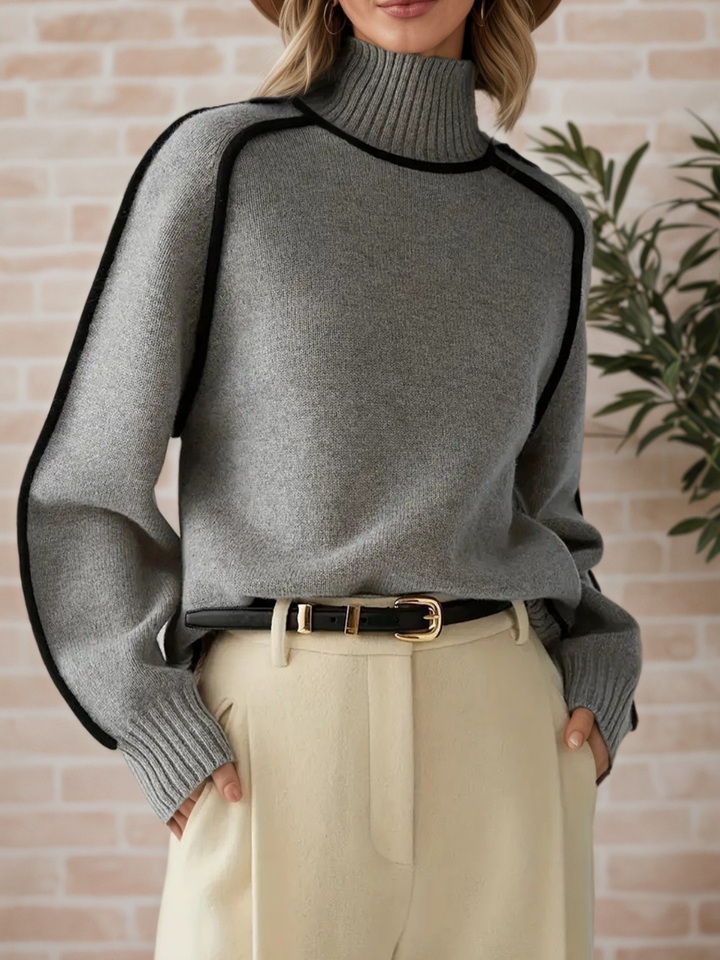 Laura | Elegant Mock-Neck Sweater
