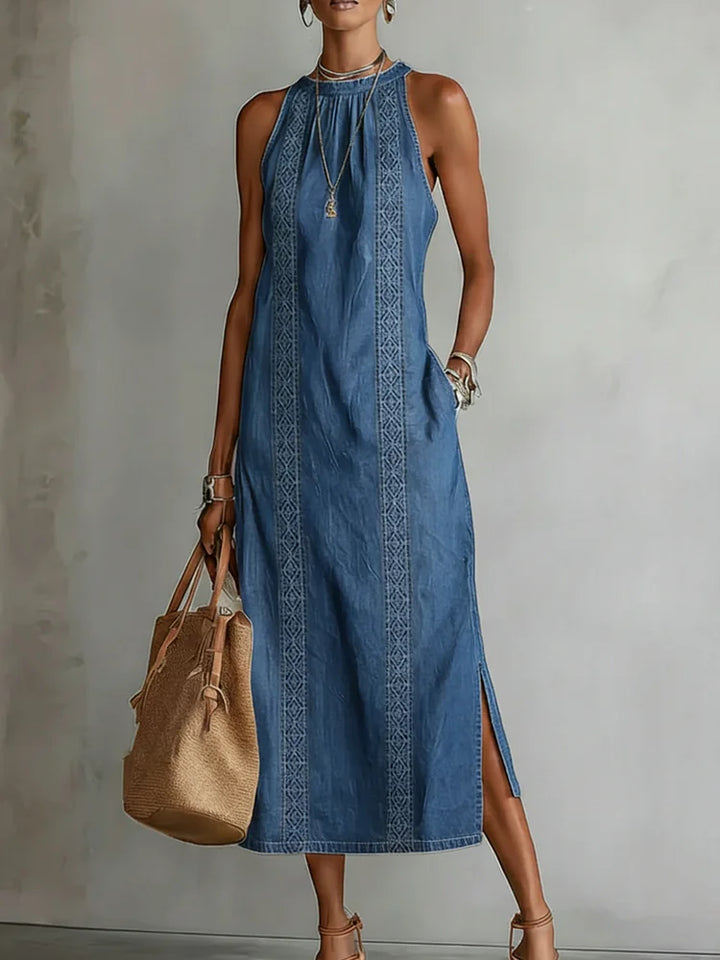 Adelaide | Vintage Lace Denim Dress
