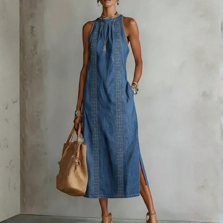 Adelaide | Vintage Lace Denim Dress