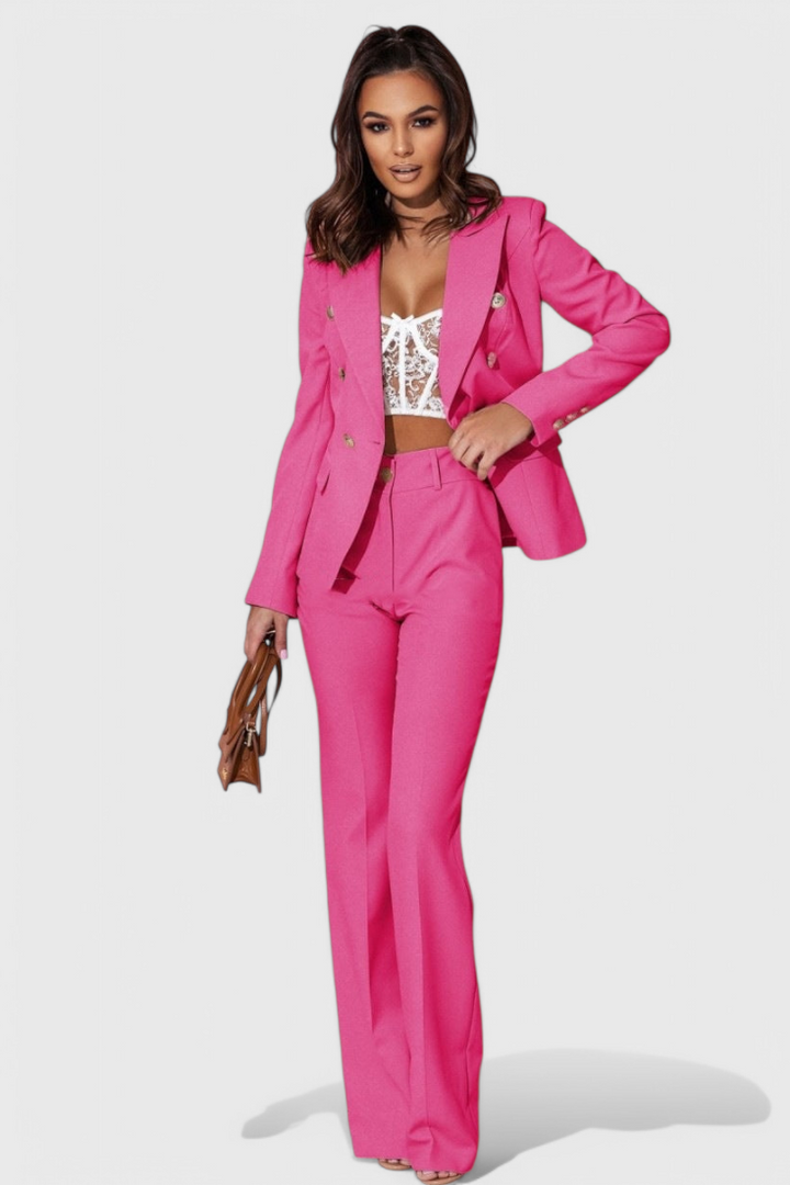 Fiorella Fitted Blazer with Slim Trousers