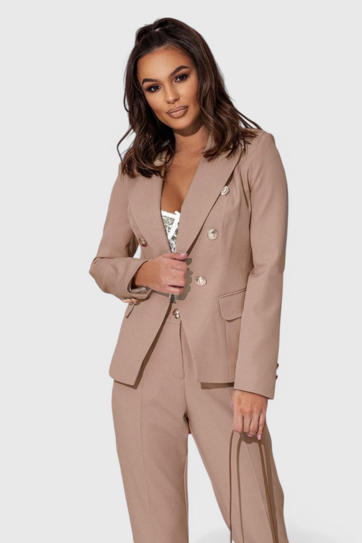 Fiorella Fitted Blazer with Slim Trousers