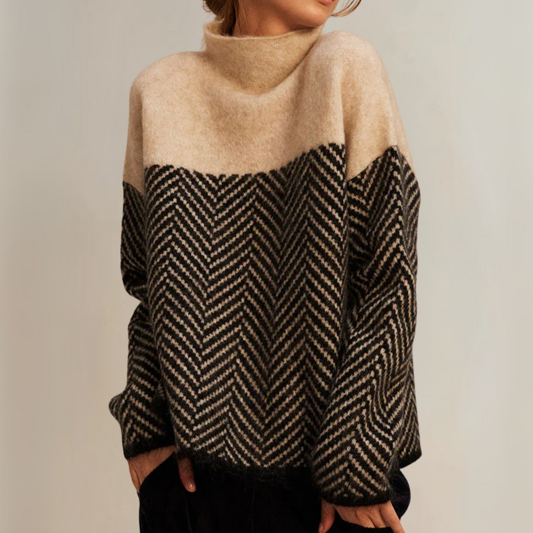 Fiorella | Cotton Mock-Neck Sweater