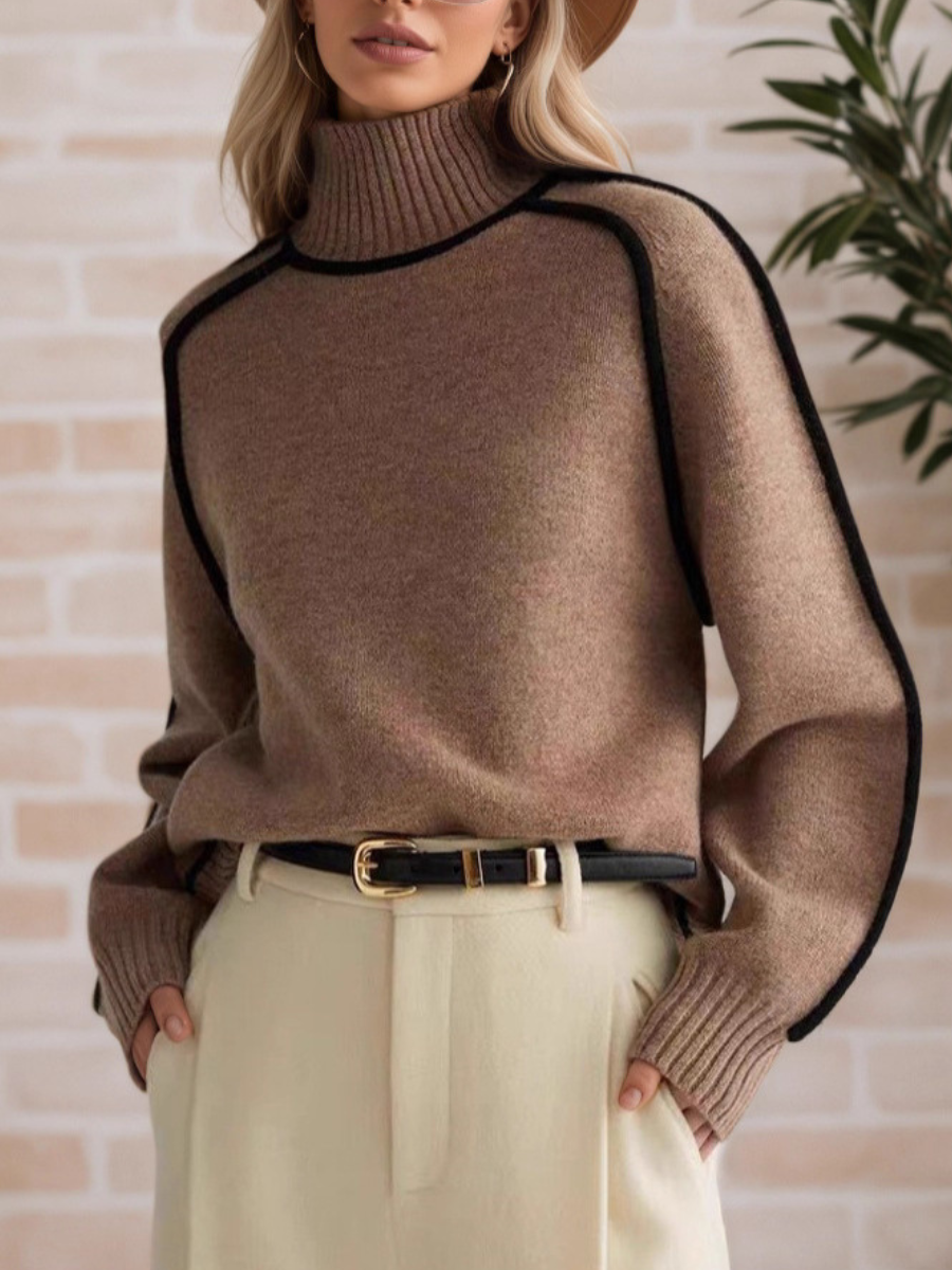 Laura | Elegant Mock-Neck Sweater
