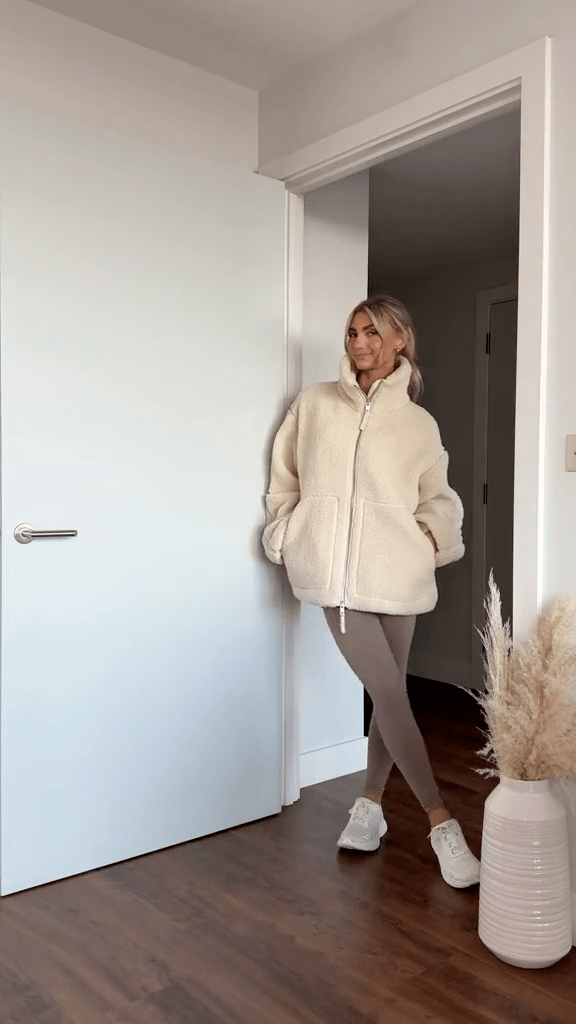 Francesca | Oversized Teddy Jacket with Stand Collar