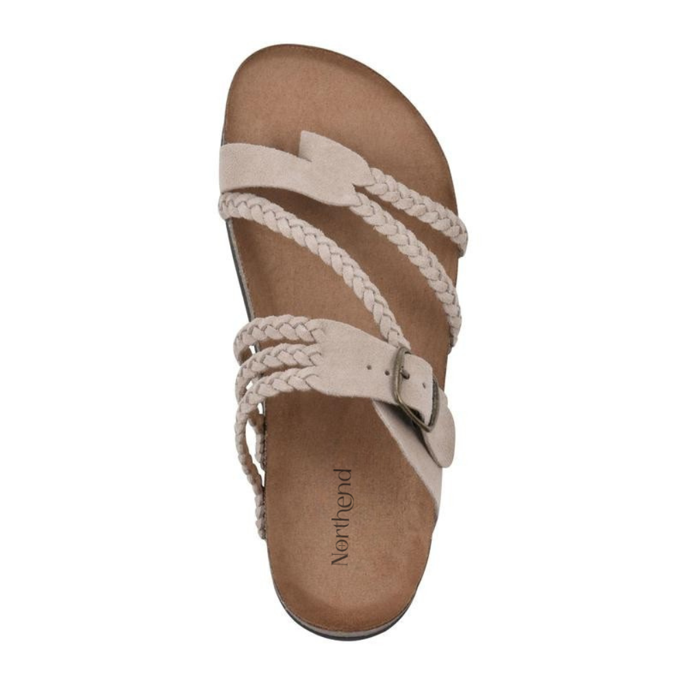 Melania - Orthopedic Braided Cork Sandals