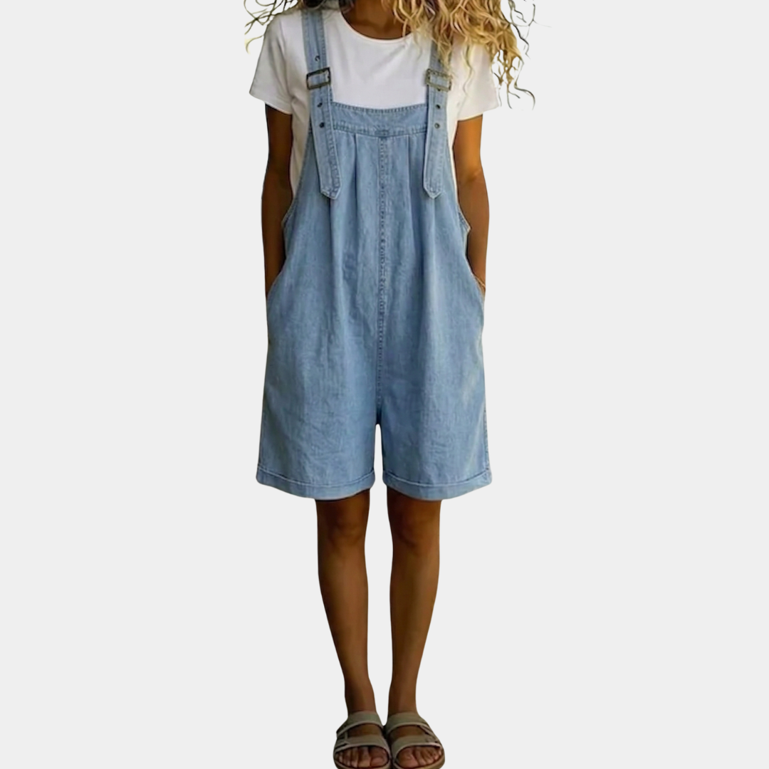 Monica | Soft Cotton Denim Romper
