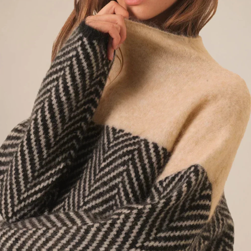 Clelia | Patterned Cable-Knit Sweater