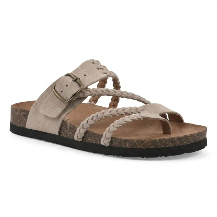 Melania - Orthopedic Braided Cork Sandals