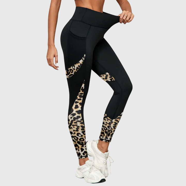 Viviana | High-Waisted Leopard Print Workout Pants