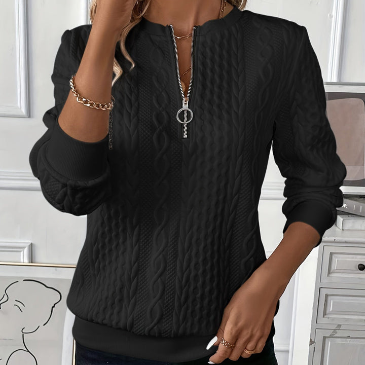 Claudia | Zip-Front Knit Sweater