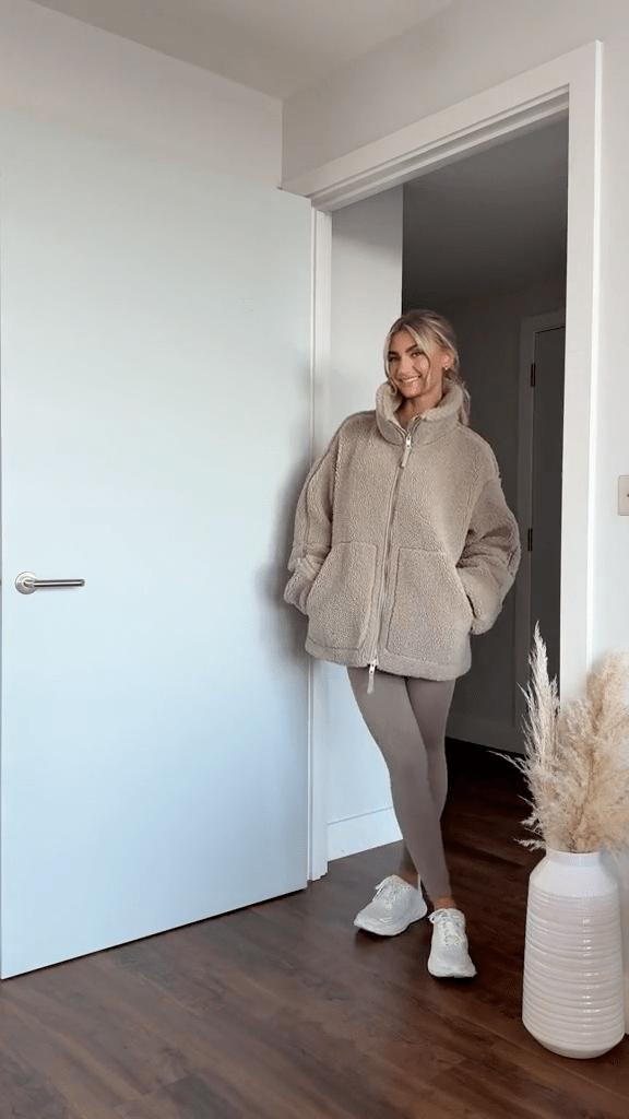Francesca | Oversized Teddy Jacket with Stand Collar