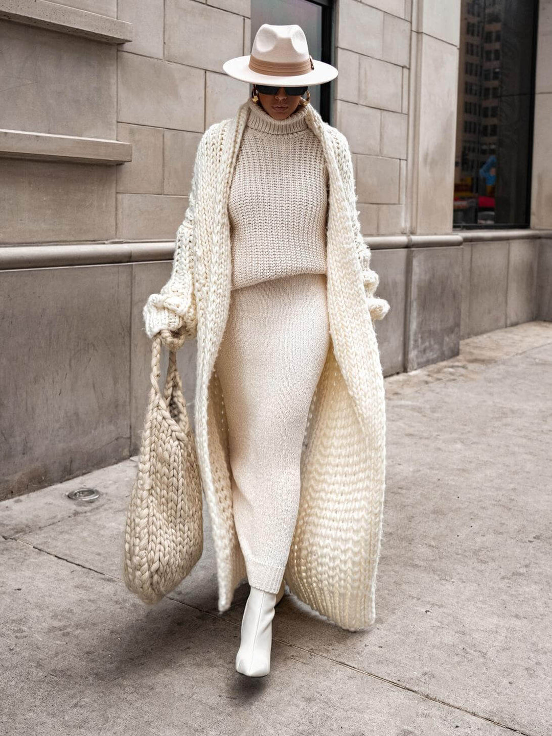 Ivory| Knit Coat