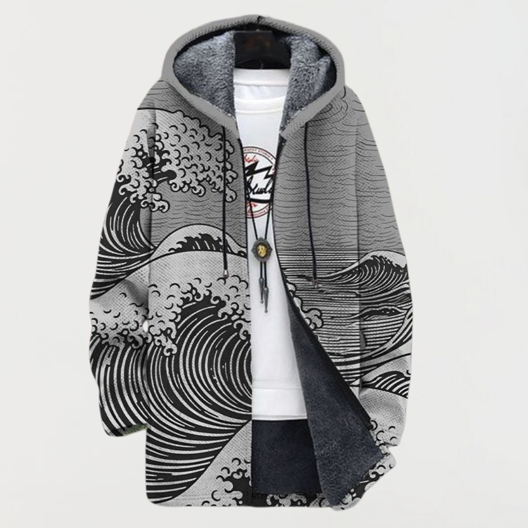 Annamaria | Wave-Design Hooded Cardigan