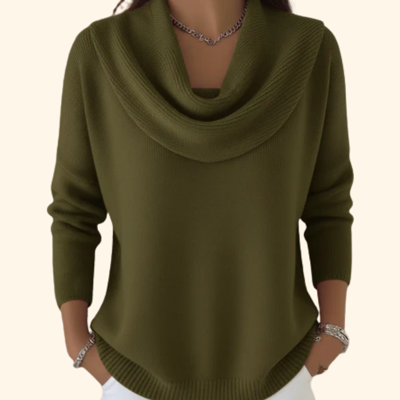 Fiammetta | Draped Cowl Neck Sweater