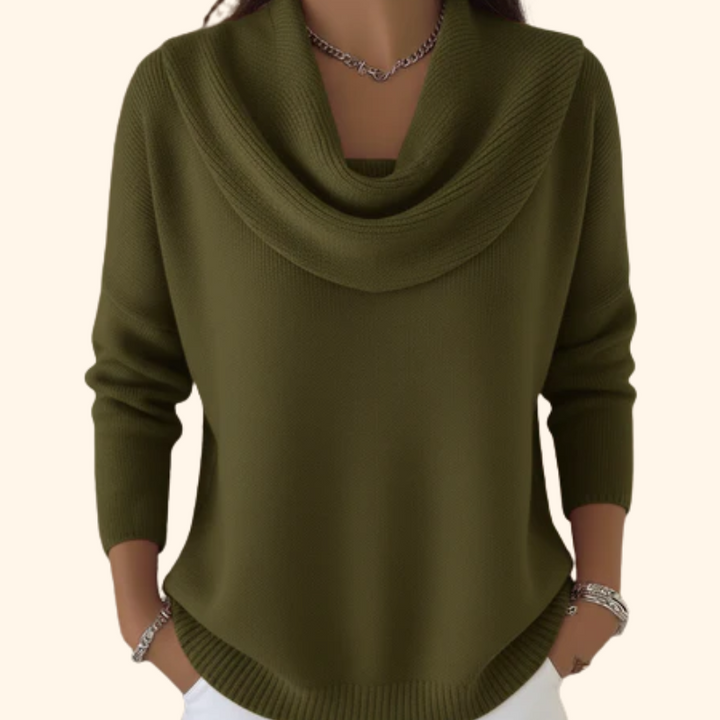 Fiammetta | Draped Cowl Neck Sweater