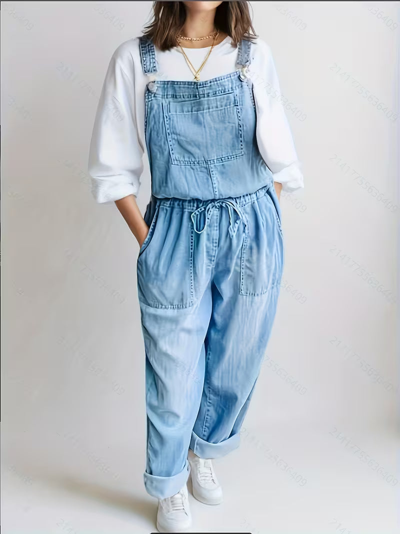 Paola | Relaxed Denim Jumpsuit