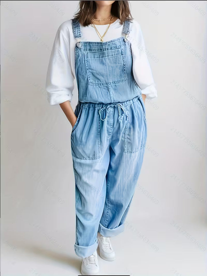 Paola | Relaxed Denim Jumpsuit