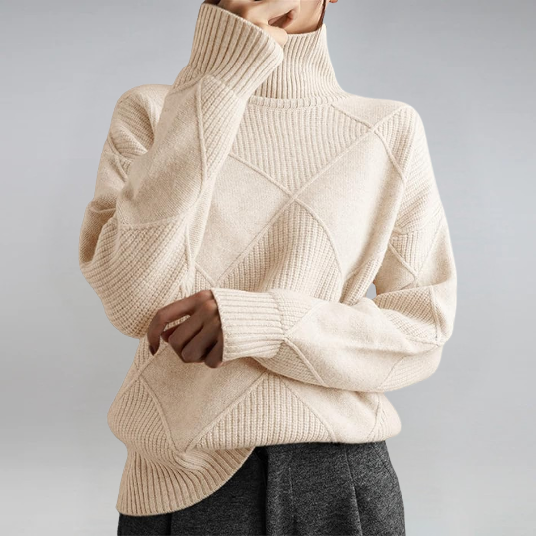 Lidia | Luxurious Cashmere Mock-Neck Sweater