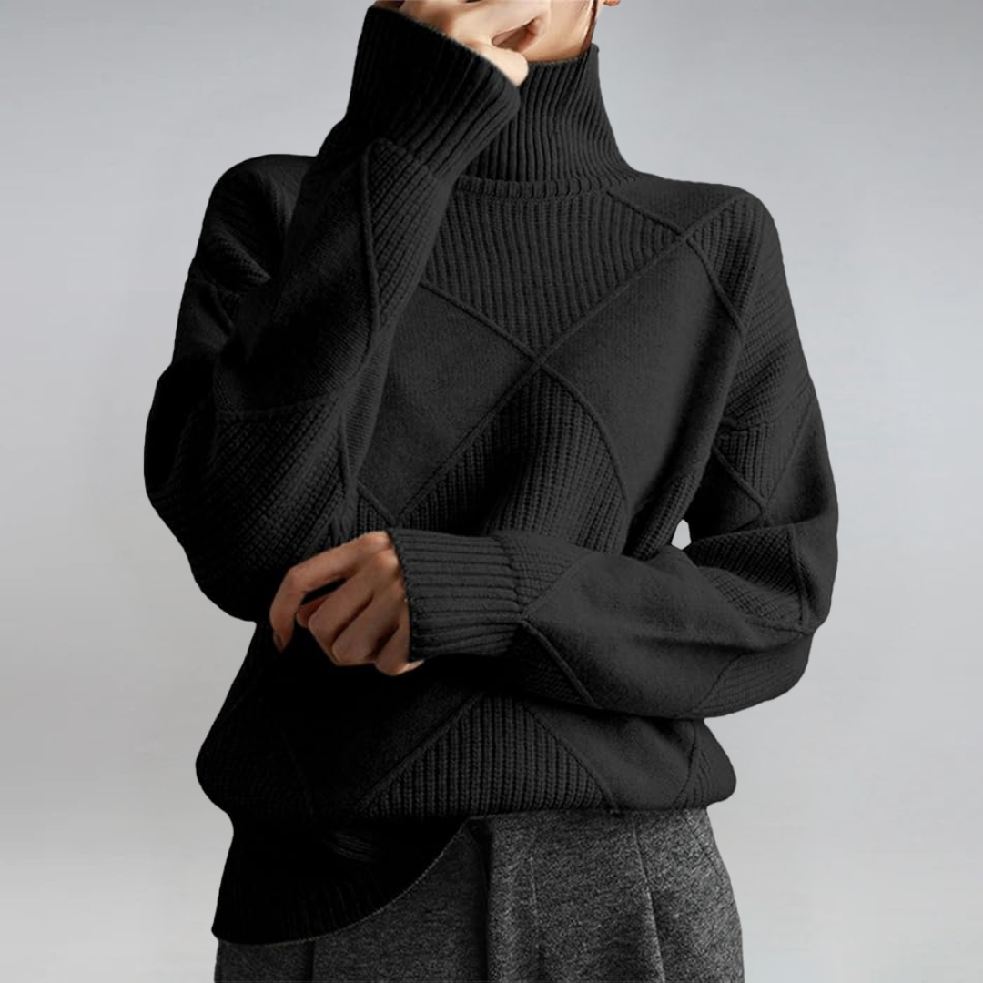 Lidia | Luxurious Cashmere Mock-Neck Sweater