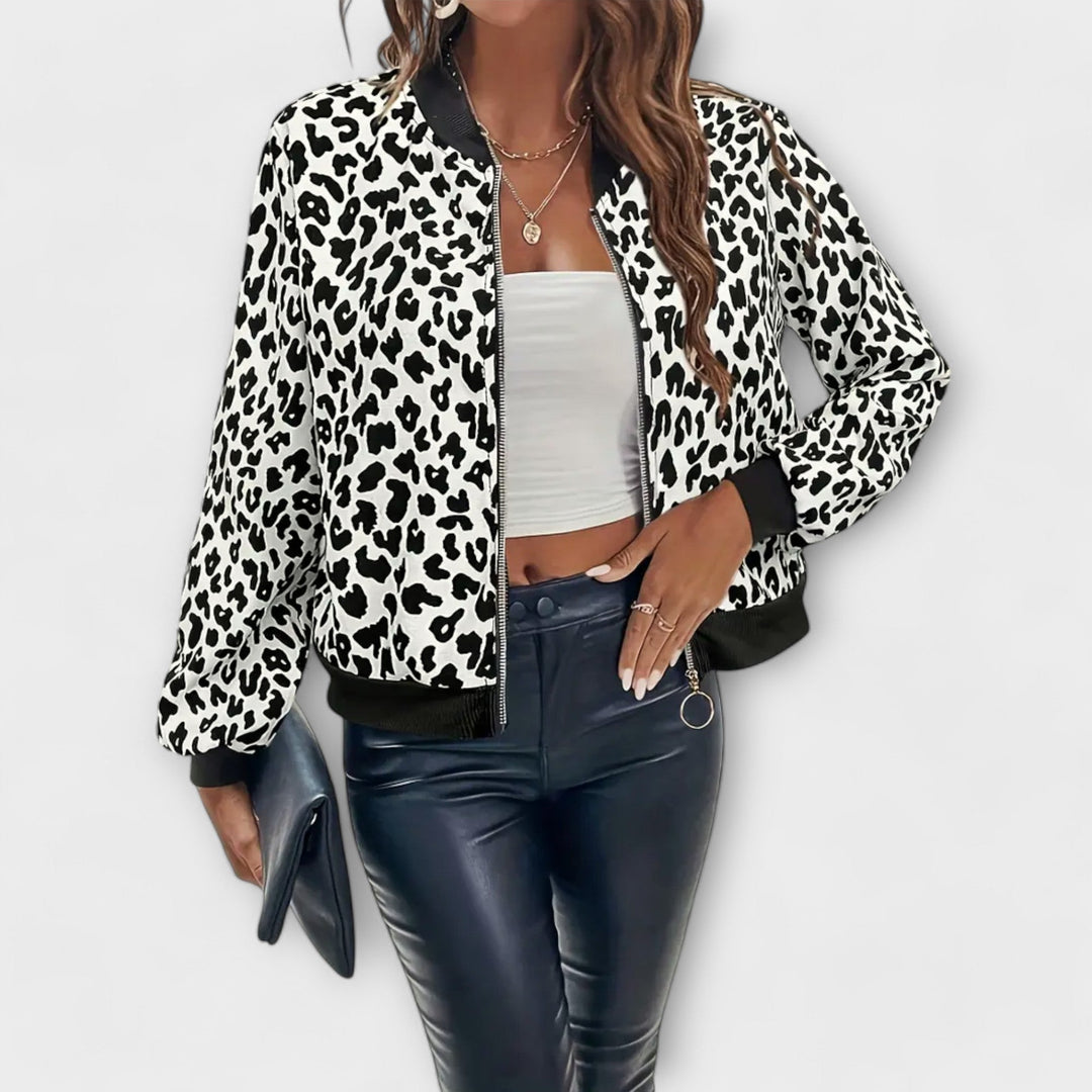 Fiorenza | Elegant Leopard-Print Jacket