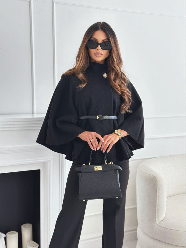 Pierina | Belted Cape Coat