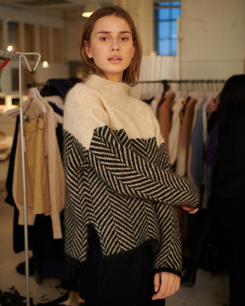 Fiorella | Cotton Mock-Neck Sweater
