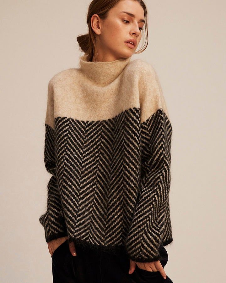 Fiorella | Cotton Mock-Neck Sweater