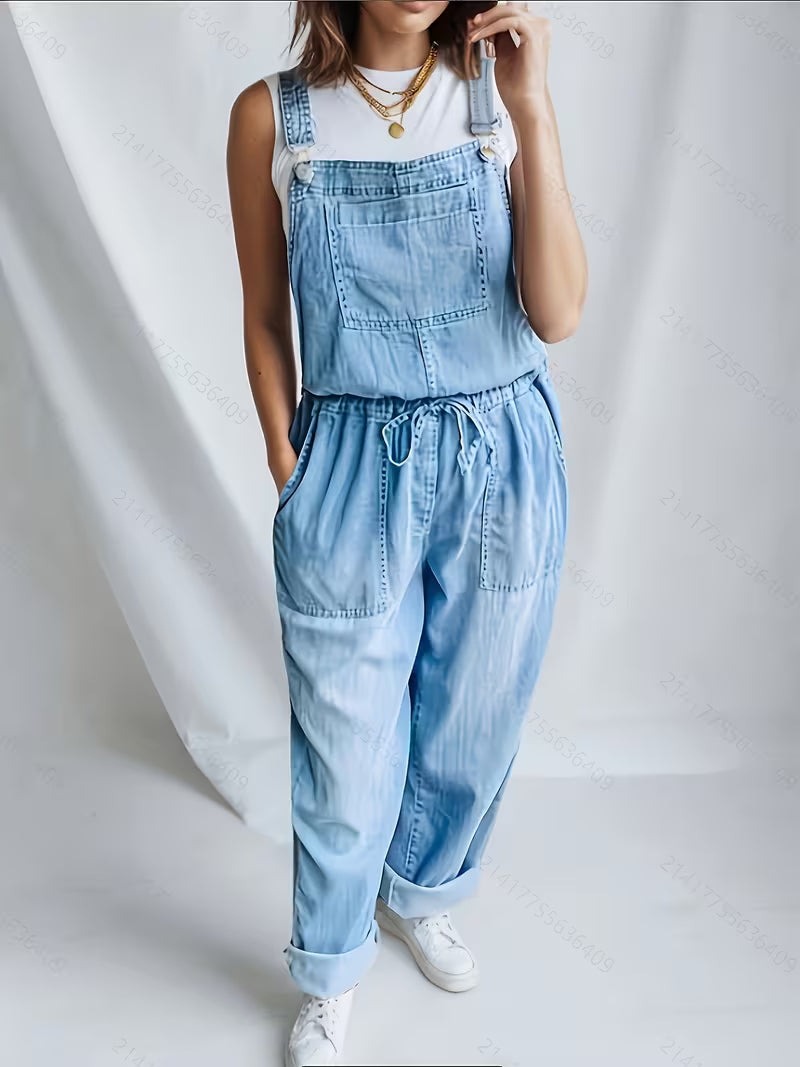 Paola | Relaxed Denim Jumpsuit
