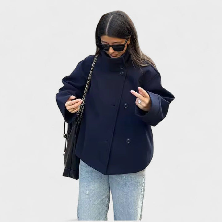 Rosa | Luxe Double-Breasted Short Coat