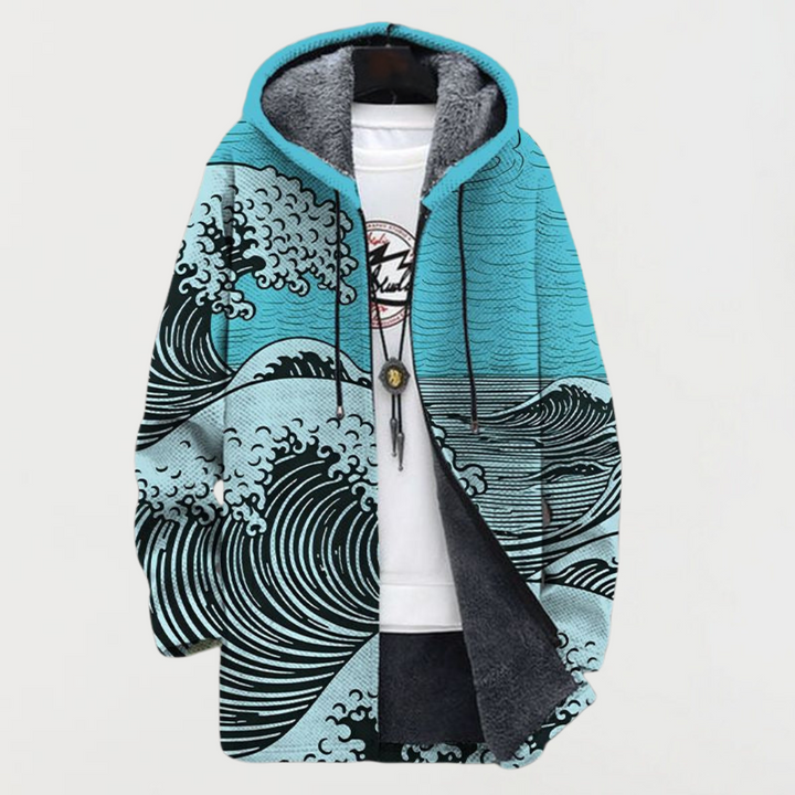 Annamaria | Wave-Design Hooded Cardigan