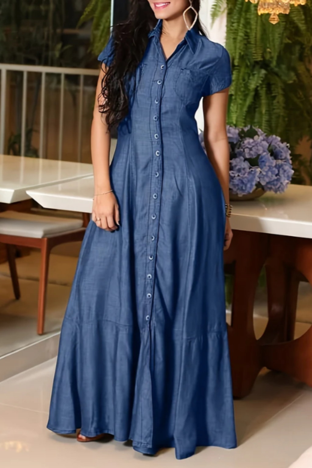 Diletta | Long Denim Dress