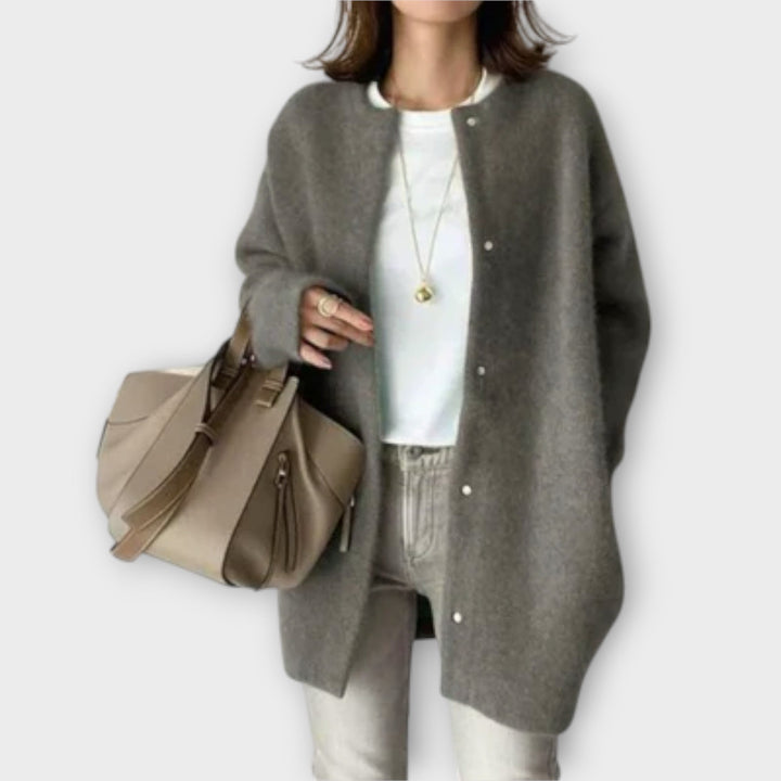 Romana | Oversized Snap-Front Cardigan
